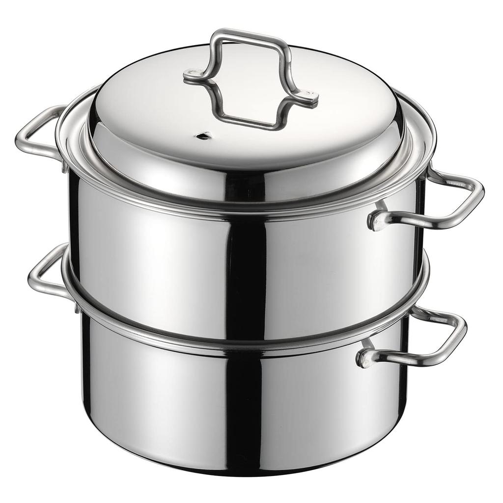 Oaks Made In Japan Stainless Steel Steamer Compact Steam Pot 17cm