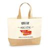Tote Bag - PLANETEE - Naturally Awesome - Natural Jute - Custom Print - Made In France