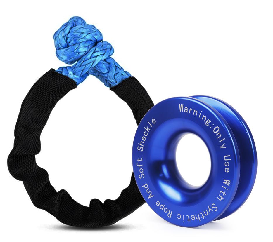 Aluminiumlegierung Winden pulleys Ring mit weichem Schlinghaken - Zubehör zur Bergung von Geländewagen