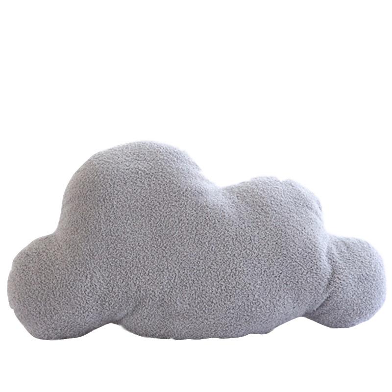 Nordic Soft Cloud Throw Pillow Soft Car Plush Nap Pillow Sofa Creative Special-shaped Pillow 25X13cm серый 1830₽