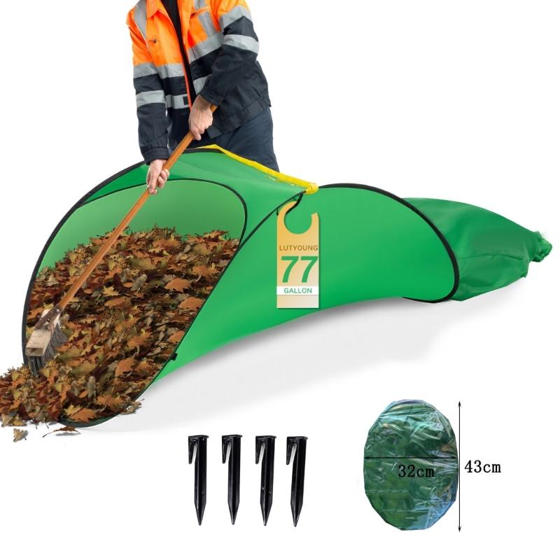 Durable Leaf Collector Reusable Lawn Debris Bag Foldable Frame Design Easy Transport for Autumn Leaves and Organic Waste