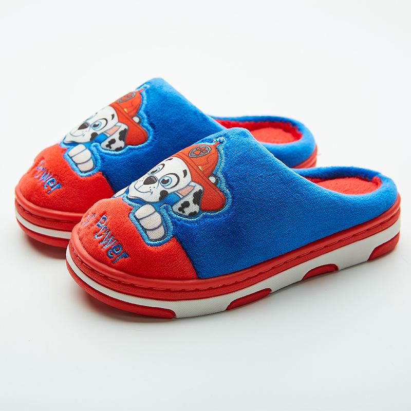 Paw Patrol Kids' Slippers, Autumn/Winter, Non-Slip Cotton, Cartoon Design, Warm and Cute, for Boys & Girls Aged 10+