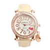 Authentic SORRISO Heart Dial with Rhinestone Bezel Heart Charm Watch SRF15 Women's Watch BEI