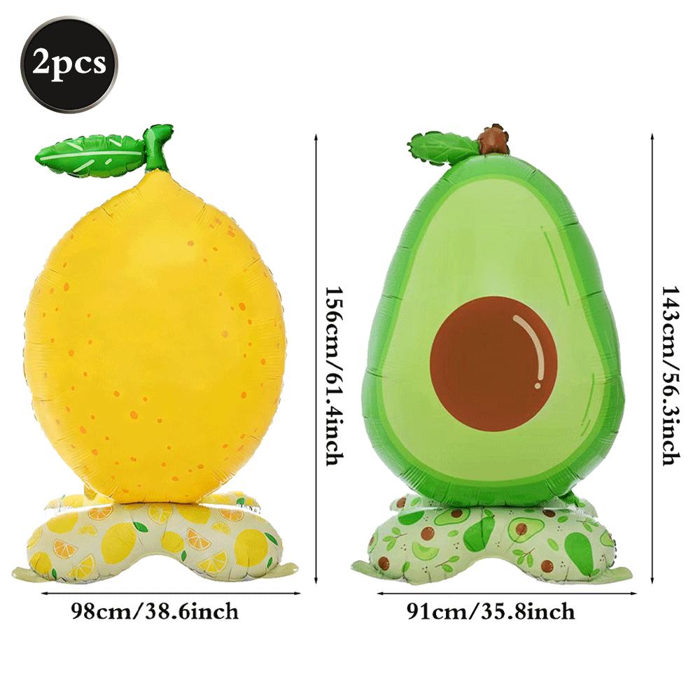Large Standing Foil Balloons Fruit Vegetable Party Decorations Giant Cactus Carrot Lemon Watermelon Hawaiian Luau Decor Supplies