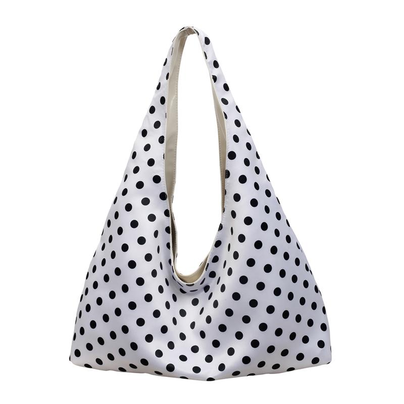 Polka Dot Large Capacity Shoulder Underarm Bag Women s Double-Sided Tote Bag