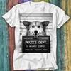 Corgi Dog Pet Mugshot Funny Parody Joke Animal Crown Queen T Shirt Top Tee 209