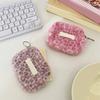Plush Leopard Print Multifunctional Storage Pouch with Smooth Zippers for Organizing ID Cards Coin Keys and Small Items