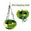 Coral Fleece Bird Sleeping Nest Green Winter Nest New Bird Cage Hammock  for Small Pets