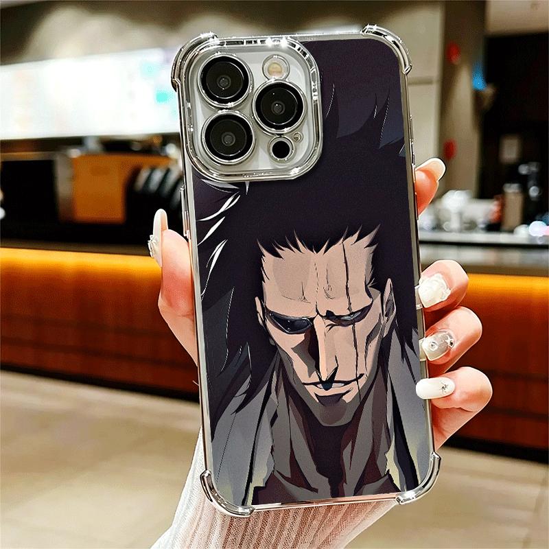 

Bleach Zaraki Kenpachi Plating Phone Case For Iphone 16 17 Pro Max Air 16E 14 15 Plus 12 13 Mini Anti-Fall Airabag Cover iPhone 16 Pro Max