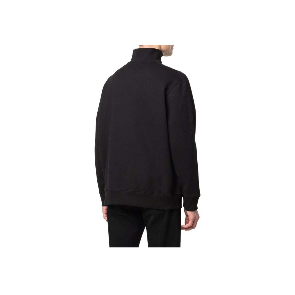 Puma X Maison Kitsune Collaborative Logo Print Half-Zip Sweatshirt Men Tops Black 532322-01