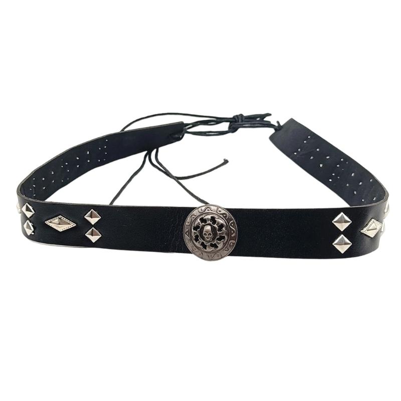 

Handmade Ethnic Western Hat Bands for DIY Replacement Straw Felt Fedoras and Panama Hats Stitched Studded M