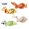 Durable Squeaky Dog Toys Plush Toy, Long Strip Stuffed Animal Chew Soft Pet Interactive Tug-of-War Toy for Small To Medium Dogs Biting Shaking Shaped