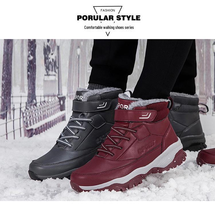 Pánské zesílené sametové zimní sněhule pro seniory