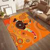 Aboriginal Art Gecko Floor Mats for Living Room, Bedroom and Room Decoration Are Suitable for Gifts.