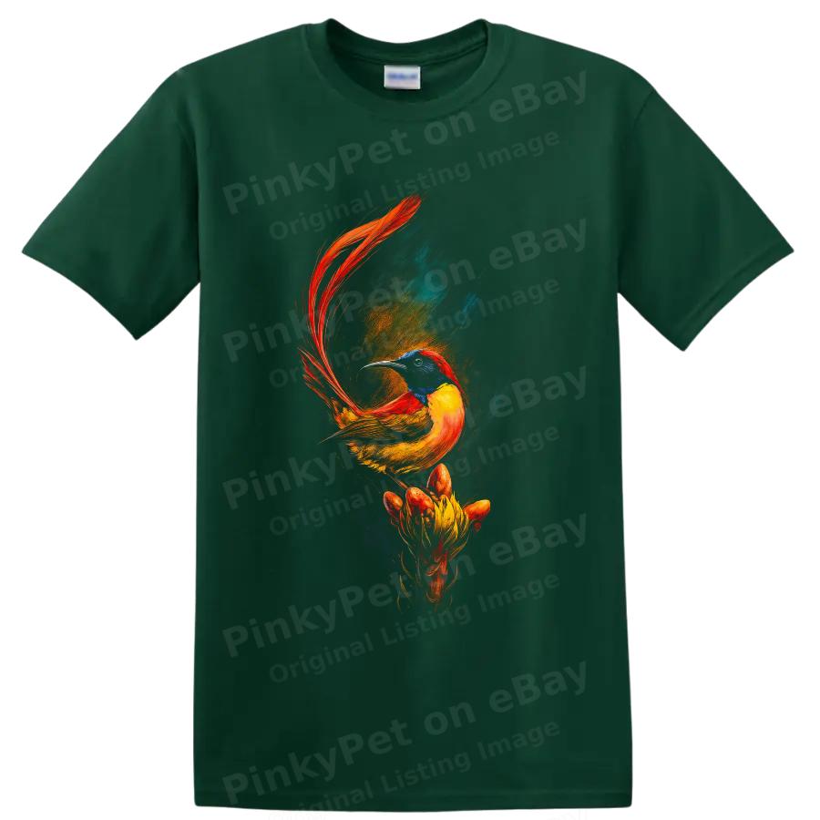Vibrant Sunbird T Shirt Colorful Tropical Bird Art Wildlife Nature Graphic Tee