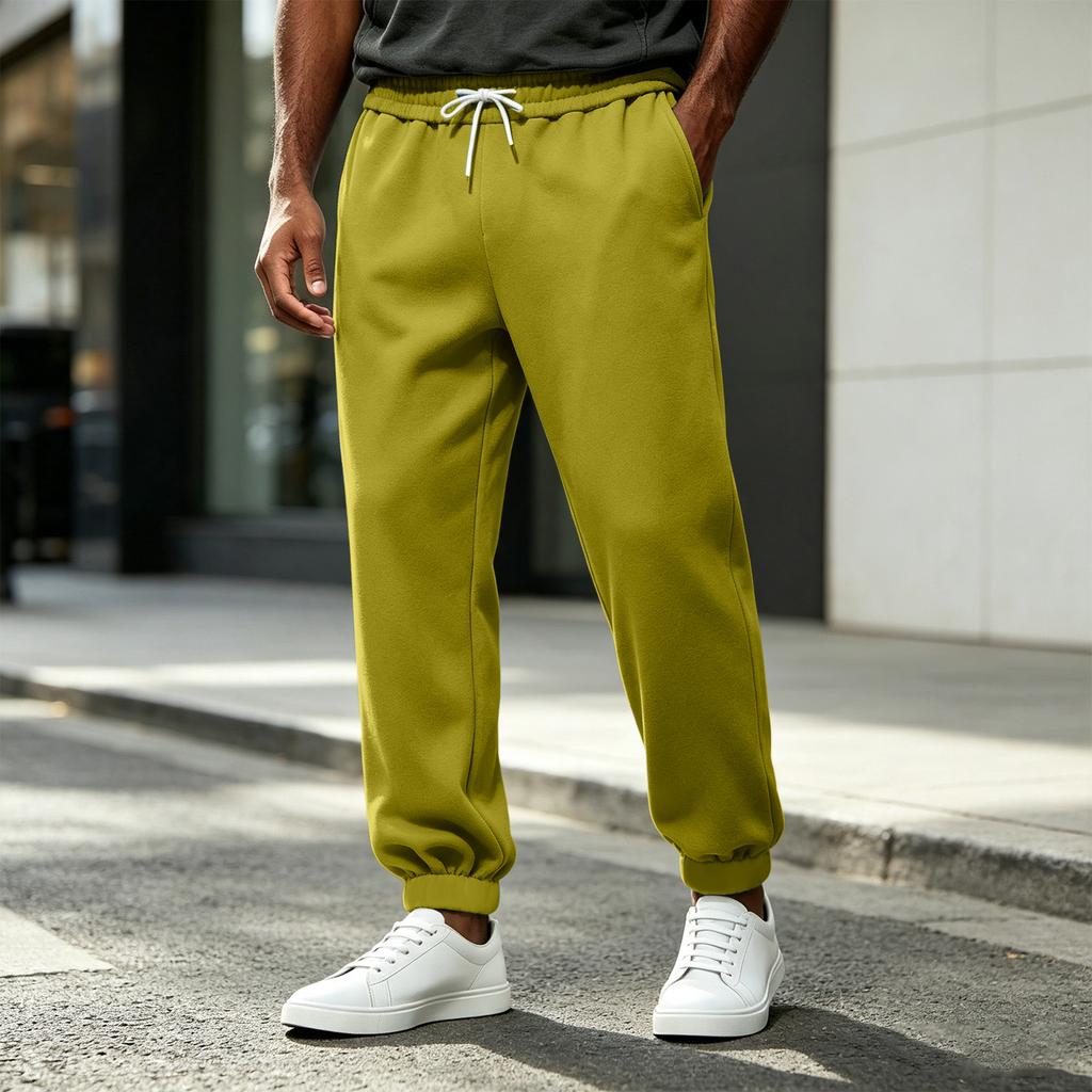 Herren Freizeithose Lockerer Schnitt mit elastischem Bund für Fitnessstudio, Laufen und