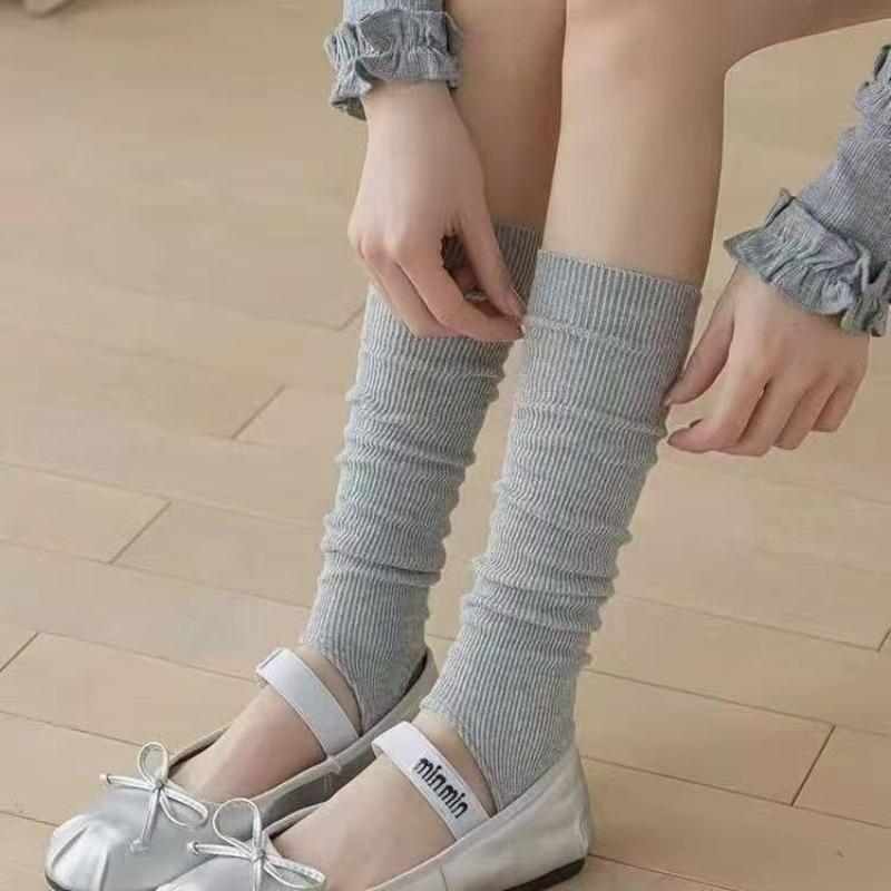 

Female Summer Thin Solid Color Show Thin Legs Ballet Wind Foot Sock Leg Pile Socks 1 pair серый