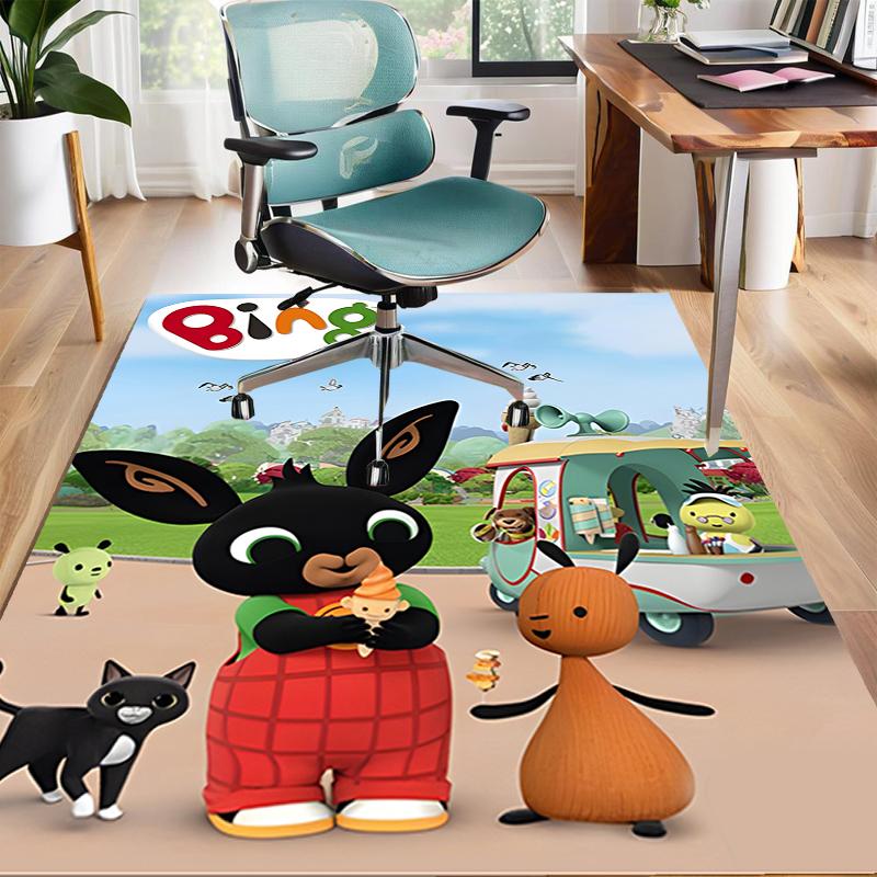 1pc Bing Bunny5 Design Area Rug - Non-Slip, Soft & Cozy Floor Mat for Living Room, Bedroom, Office - Indoor/Outdoor Decorative Carpet