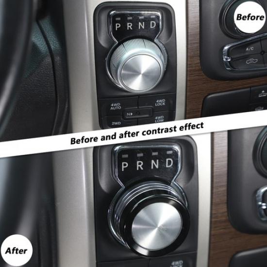Gear Shift Switch Knob Cover Trim Ring for Dodge Ram 1500 13-17 Aluminum Alloy