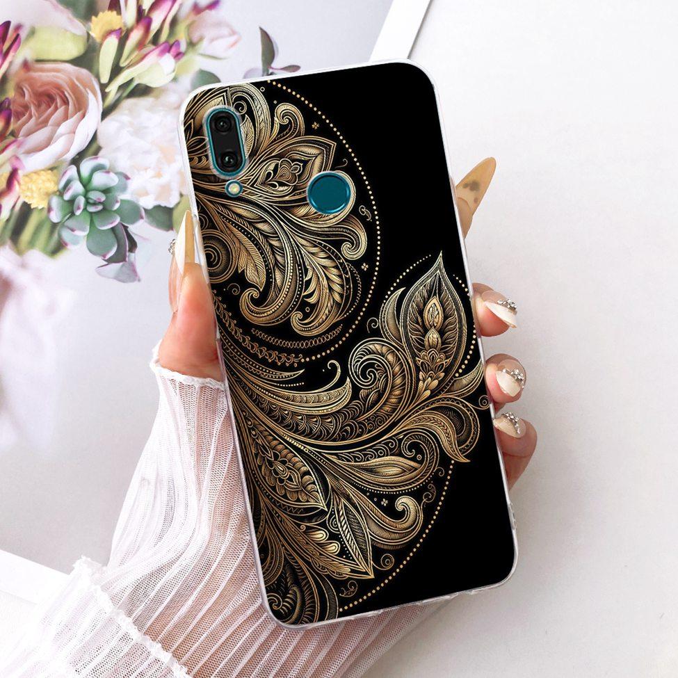 For Huawei Y9 2019 Case Cover Transparent Cute Cat Fashion Butterfly Funny Painted Casing For Huawei JKM-LX1 JKM-LX2 JKM-LX3