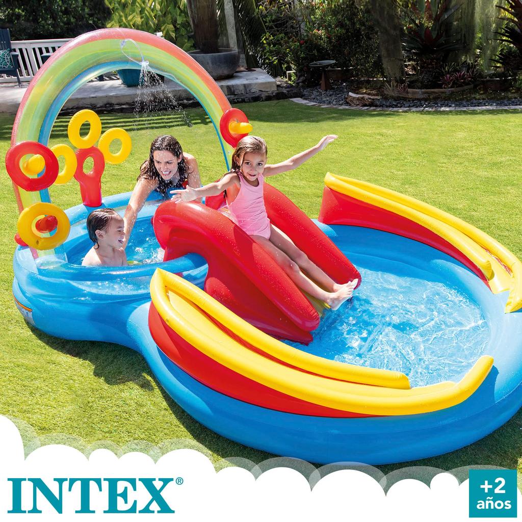 INTEX Rainbow Ring Play Center Oval Multicolor 297 X 193 X 135cm 57453 Japanese [Genuine Product] ME-7019