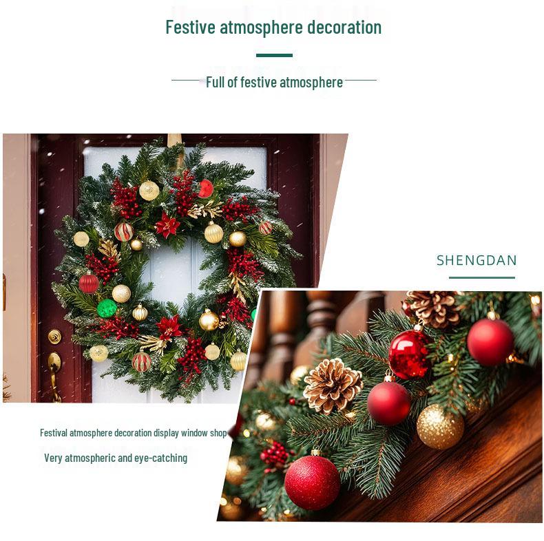Retro Christmas Ornament Set - 12 Pieces, 8cm Holiday Decoration Balls for Tree