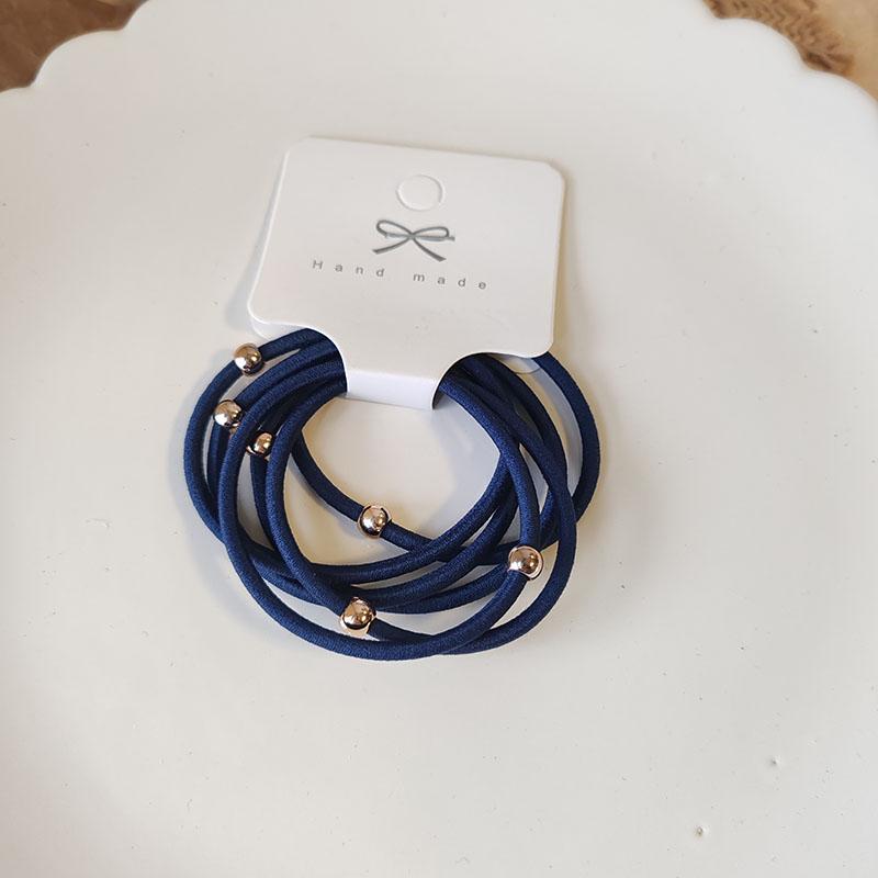 6pc Elegant Good Solid High Elastic Hairbands Hair Tie Rope for Women Girls Kids Ponytail Holder Cute Hair Accessories