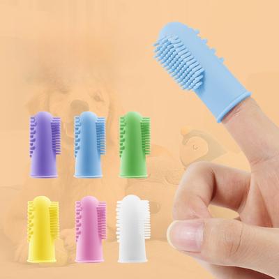 Weiche Silikon-Fingerzahnbürste für Haustiere, Mundreinigungsbürste für Haustiere, Mundgeruch, Zahnstein, Zahnpflegewerkzeug, Hundezubehör