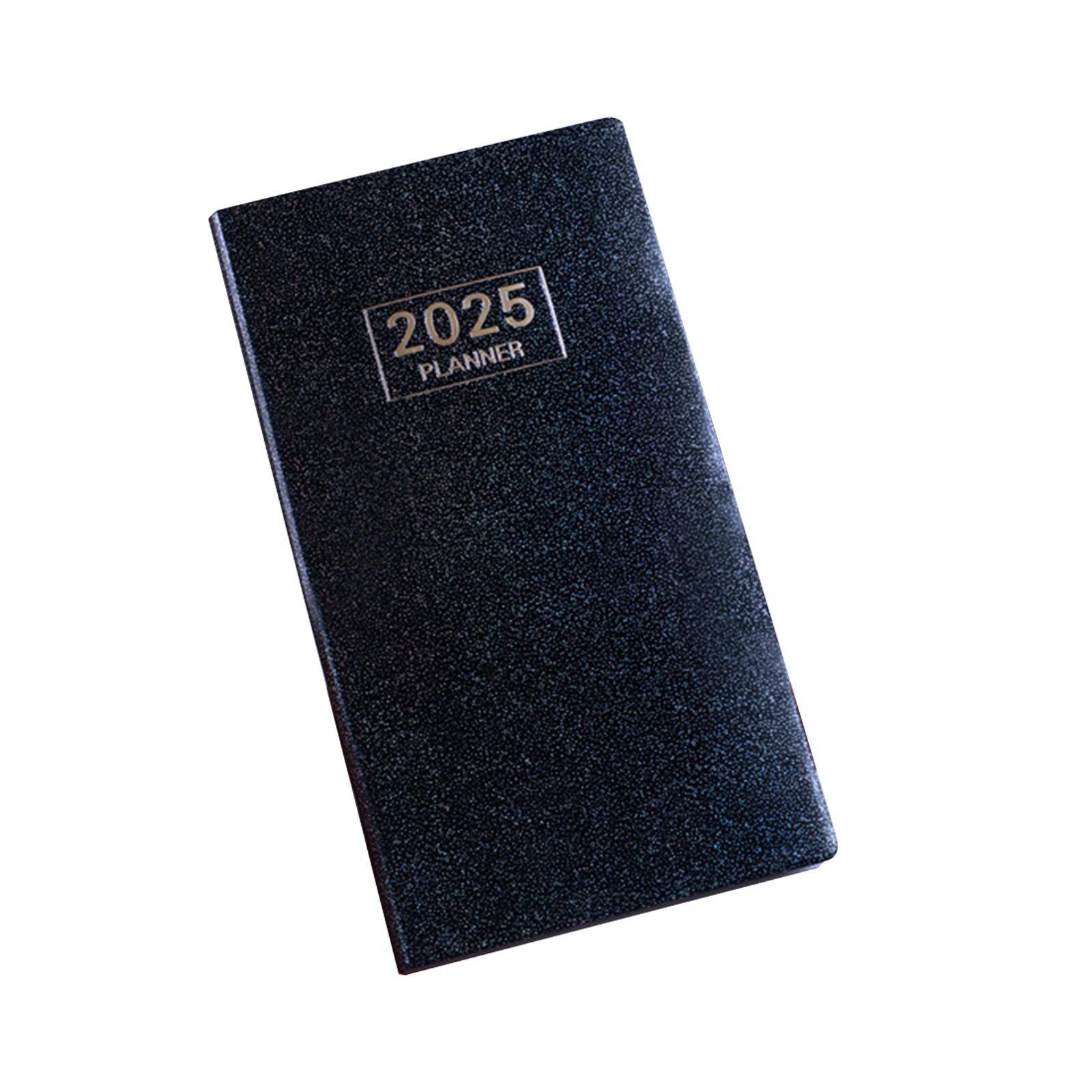 

Lasers 2025 A6 Английский календарь-планировщик Цветной блокнот со звездами Кожаная обложка Тонкий еженедельный календарь-планировщик One Size