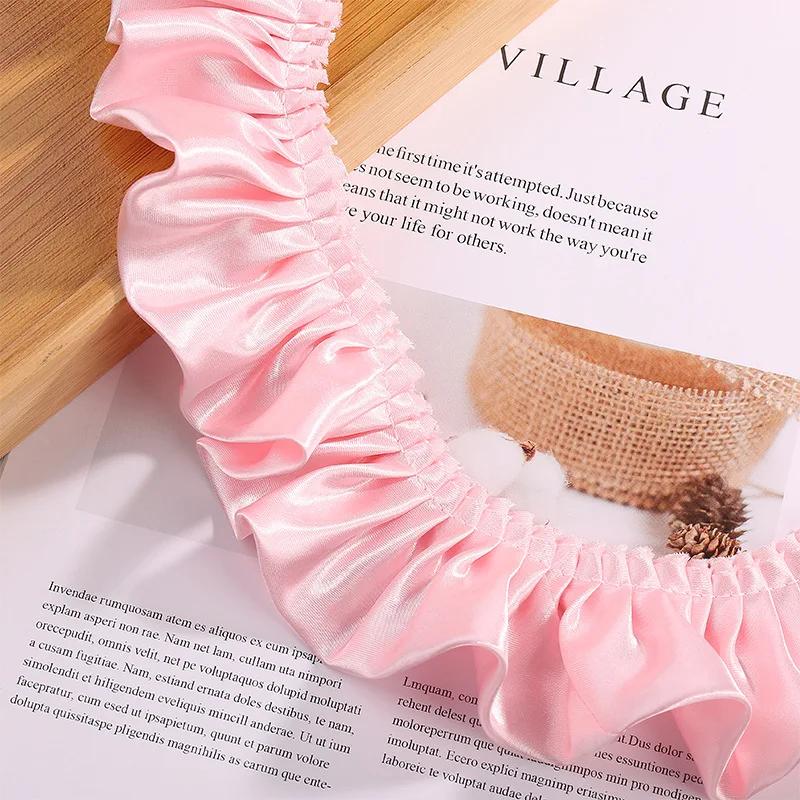30meter Double Satin Wavy Ribbon leaf 55MM Chroma Colorful Skirt Lace Bows DIY Handmade Hair Accessories Gown Material