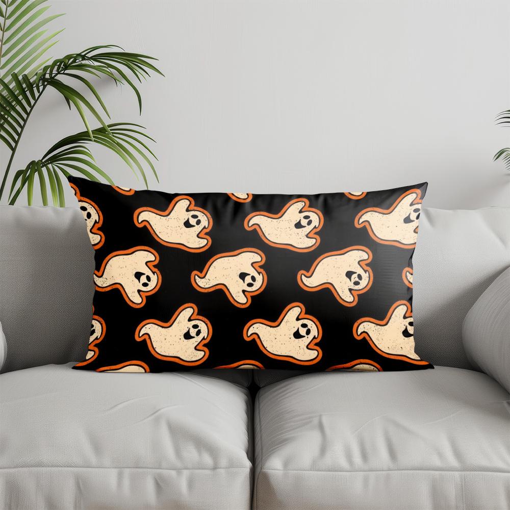 Home Decor Halloween-themed Spooky Pillow Cover Suitable For Sofa Bedroom Car Pillow Cover Cushion Rectangular Back Cushion