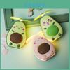 Cute Avocado Fruit Toy Handheld Fan Usb Rechargeable Lighted Makeup Mirror Mini Fan Customized