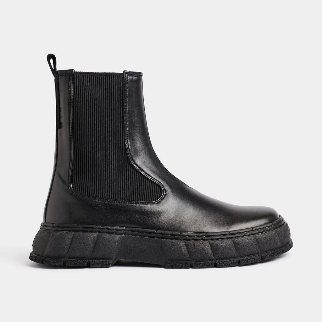 Viron Recycled Apple Leather Chelsea Boots 1997 Black