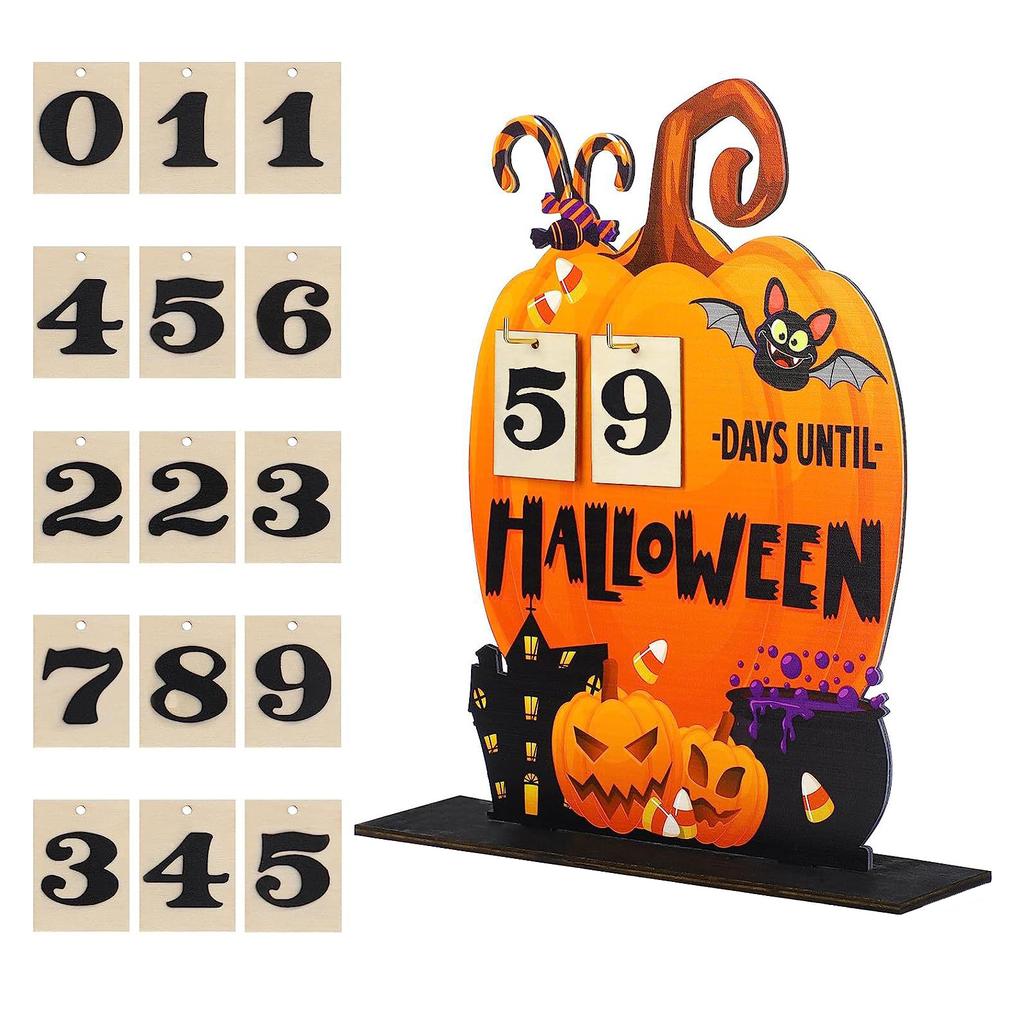 Halloween Countdown Calendar Wood Advent Calendars Party Decor Home House Gift