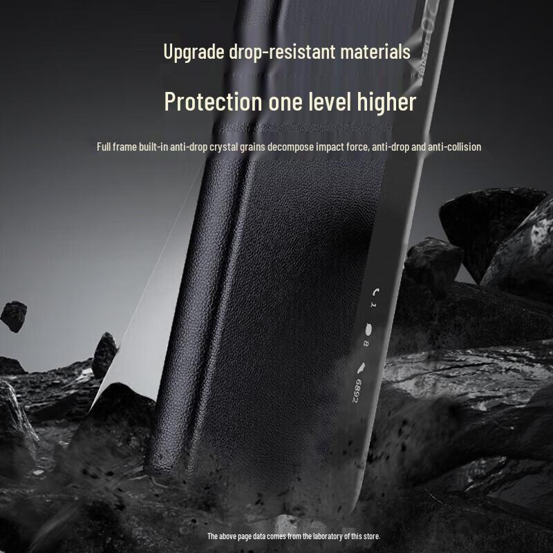 Ekakashop Genuine Leather Flip Case for Huawei Mate X Series Folding Phones