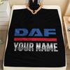 1PC Daf Team Custom Name Patterned Flannel Blanket Suitable For All Seasons For Home Decor Warmth And Comfort Gifts Holiday Present