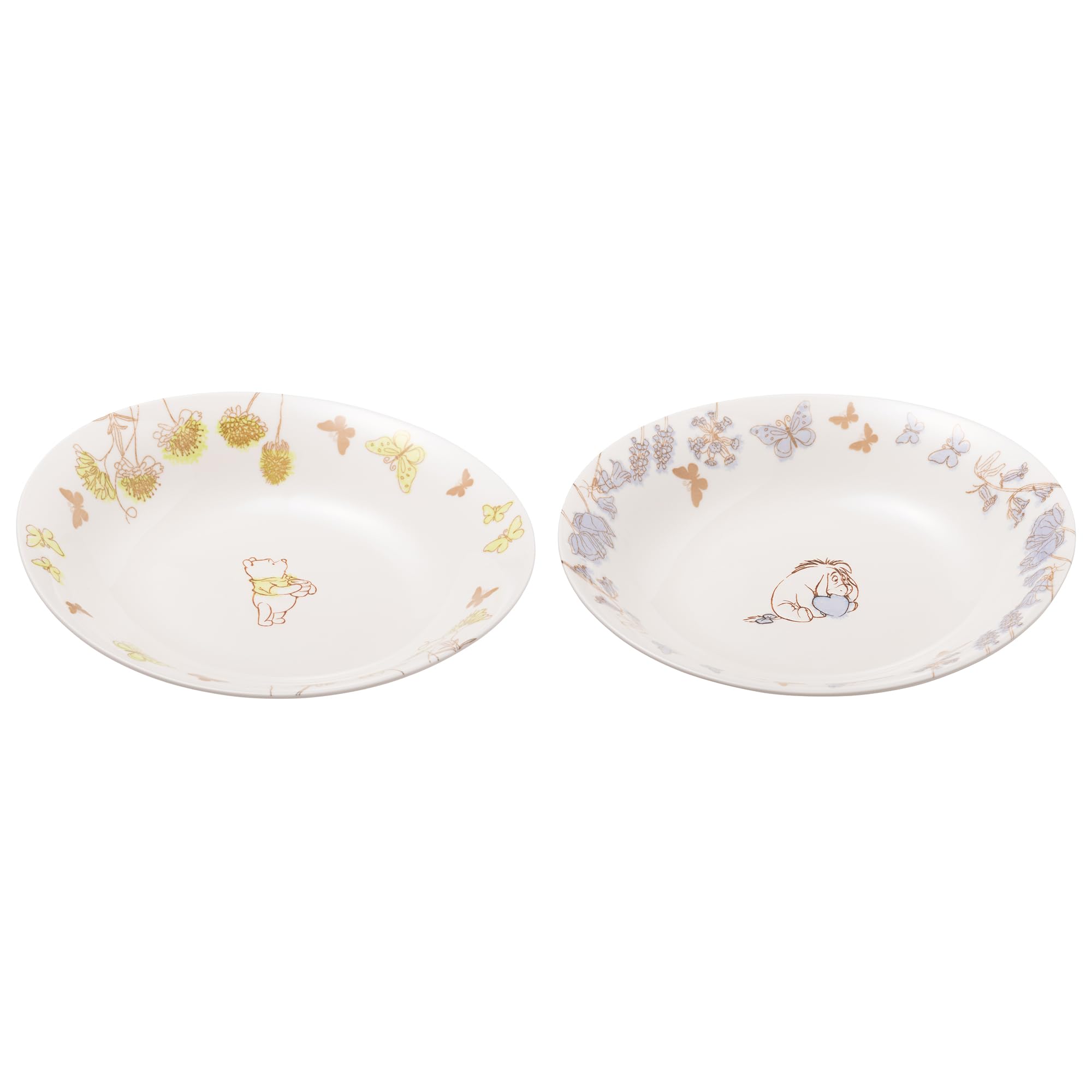 

maebata Disney Winnie the Pooh Flower Pair Curry Pasta Pooh Eeyore 69158 & Plates, &