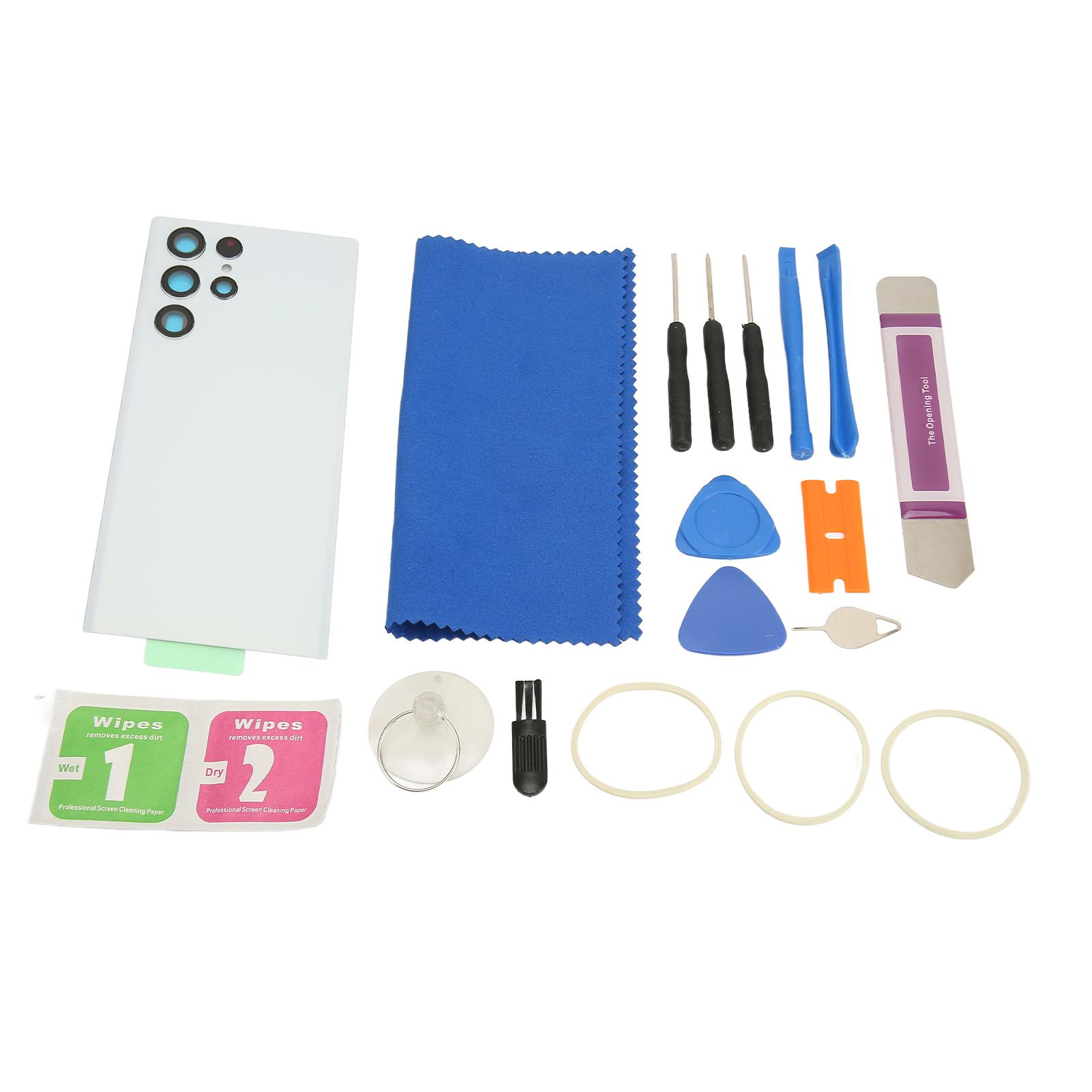 

Задняя стеклянная крышка для Samsung Galaxy S22 Ultra S908 Водонепроницаемая стеклянная крышка с камерой белый