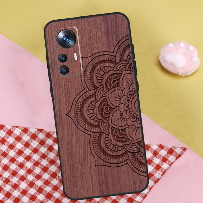 Mandala Floral Wood For Xiaomi 14 15 Ultra 13T 14T 15T 17 Pro Max Case For POCO F8 Ultra X7 X5 X6 F5 F6 F7 Pro