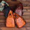 Ny produktlansering: Första Lager Träd Hög Grönsakstunnat Ko Läder Retro Casual Herr Bröstväska