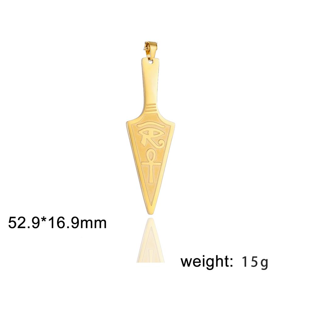 LIKGREAT Egyptian Ankh Cross Egypt Eye Pendant for Necklace Earrings Stainless Steel Eye of Horus Charms for Jewelry Making DIY