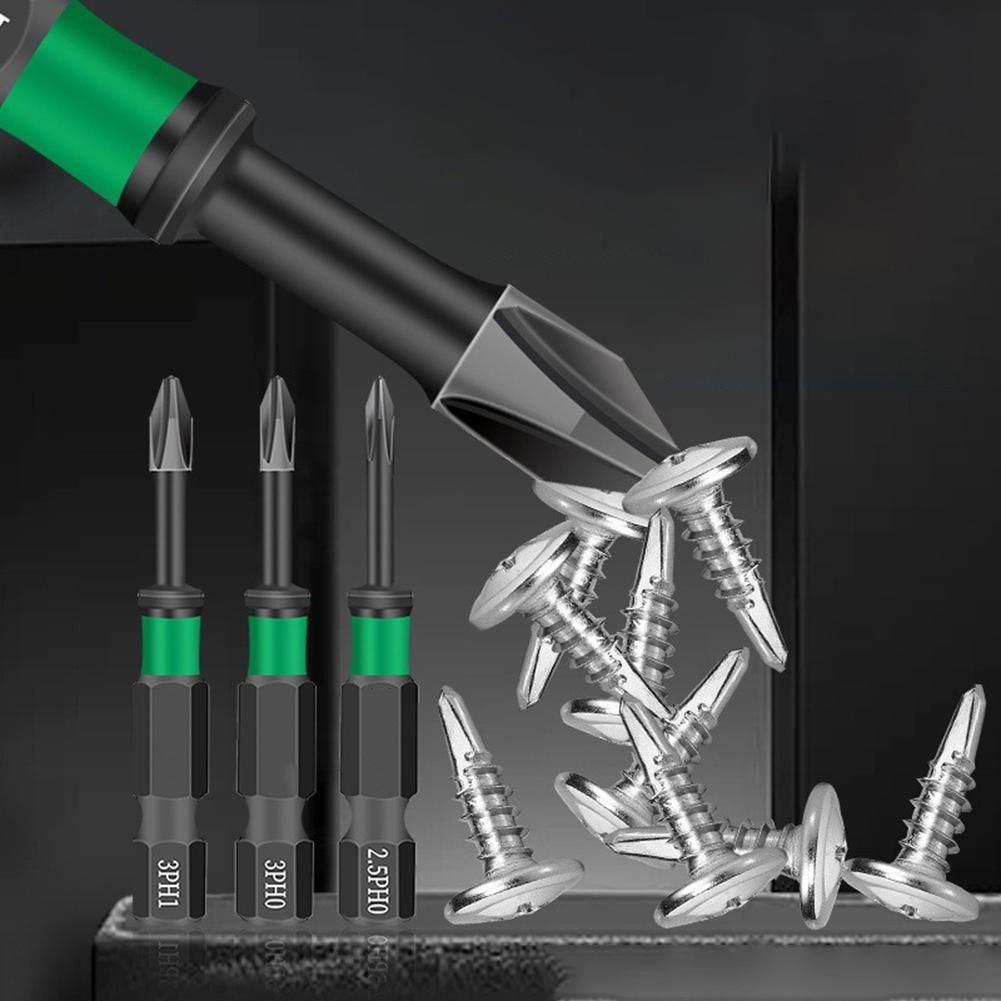 14pcs/set 50mm Magnetic Screwdriver Bits Set PH00 PH0 PH1 Cross Screwdriver Bits For Hinge Installation Furniture Assembly