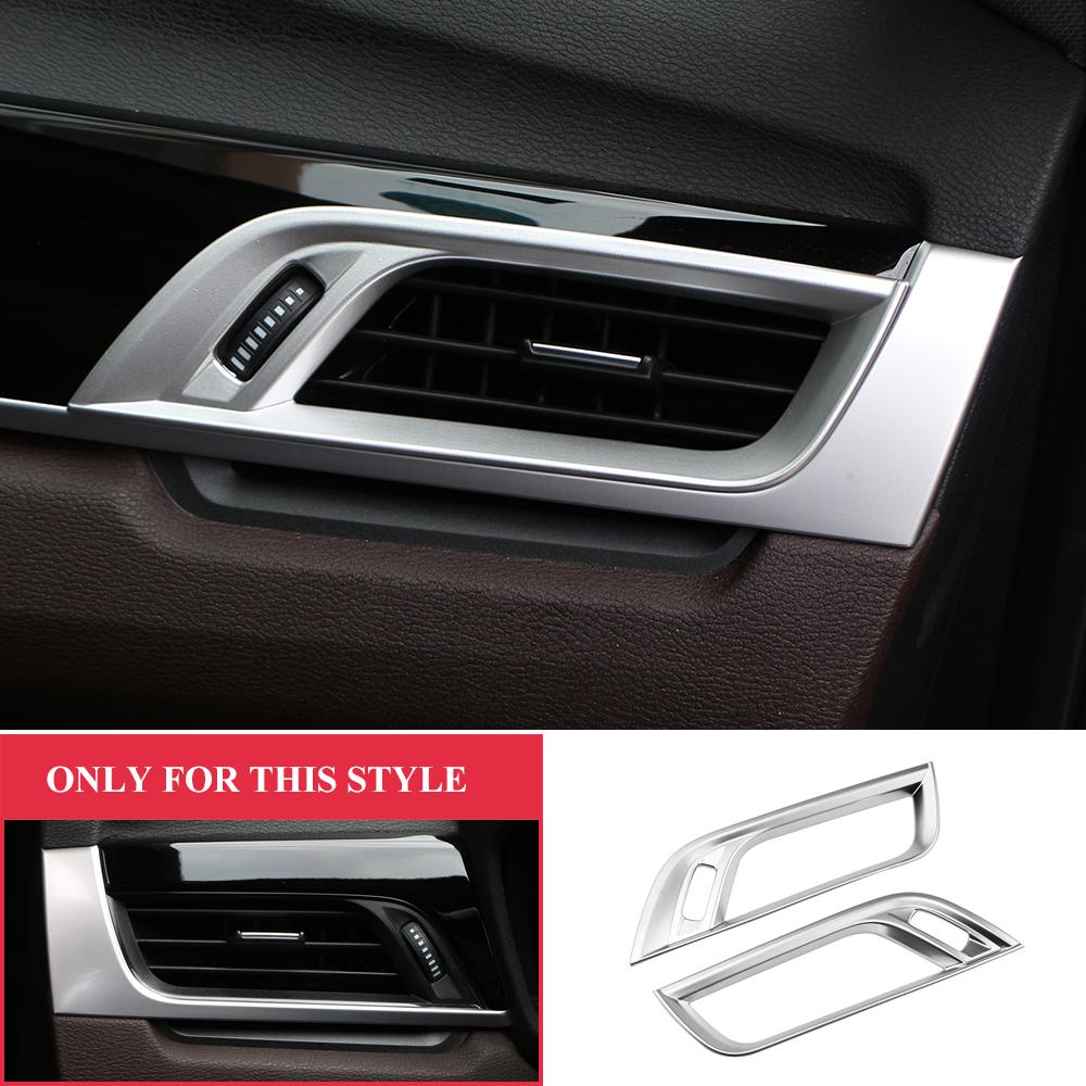 2pcs ABS Chrome Car Air Conditioning AC Vent Cover Frame Trim for BMW X1 F48 2016 - 2020 Air Outlet Cover Sticker Accessories