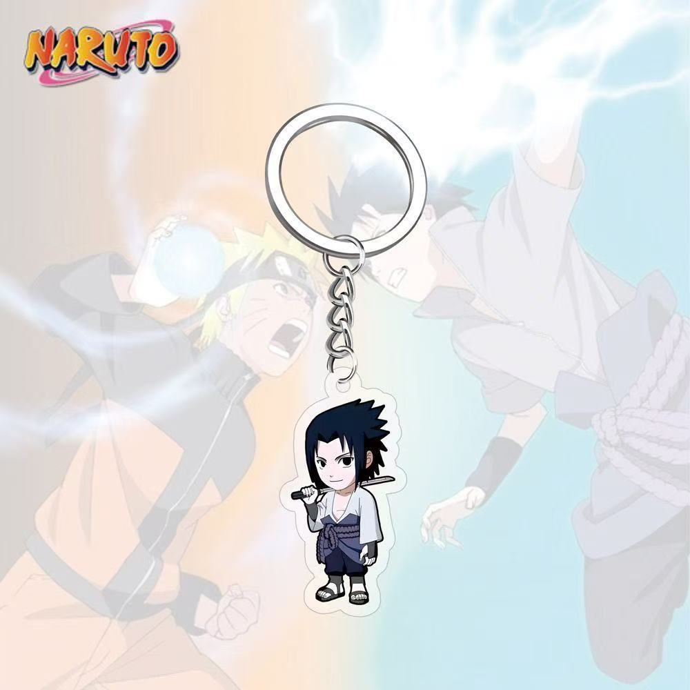 Llavero acrílico de Anime Naruto, accesorio, llavero de dibujos animados de Uzumaki Naruto