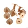 10x Brass Screw Head Feet Purse Handbag Spots 9mm
