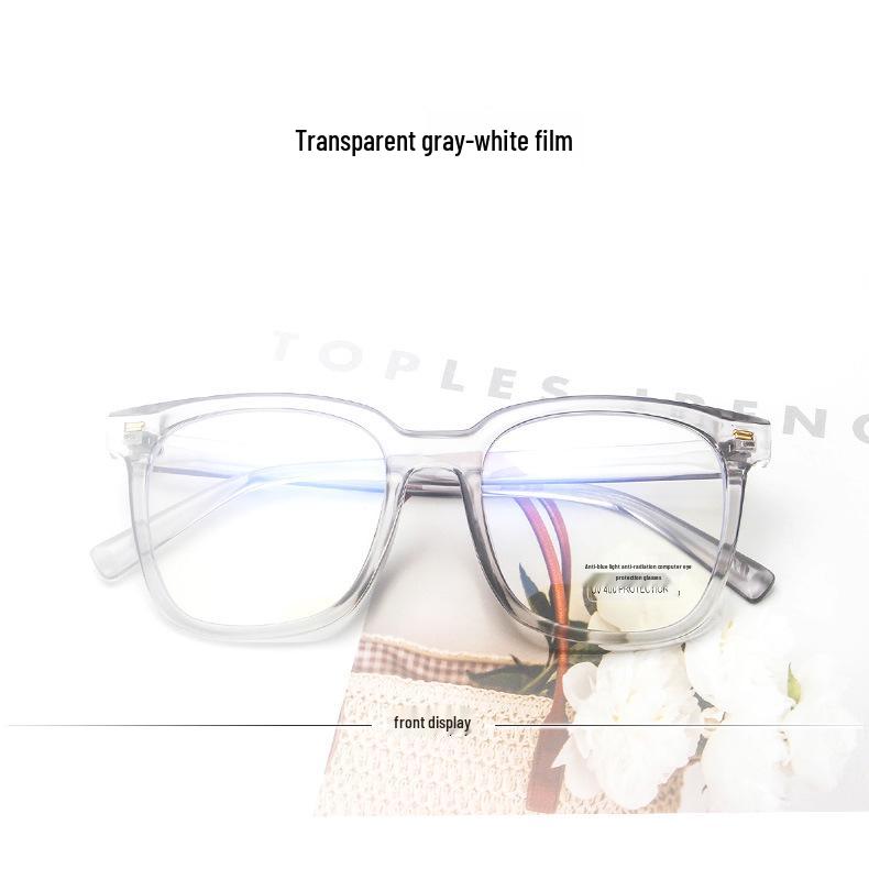2022 Korean Style Retro Large Frame Blue Light Blocking Glasses for Women