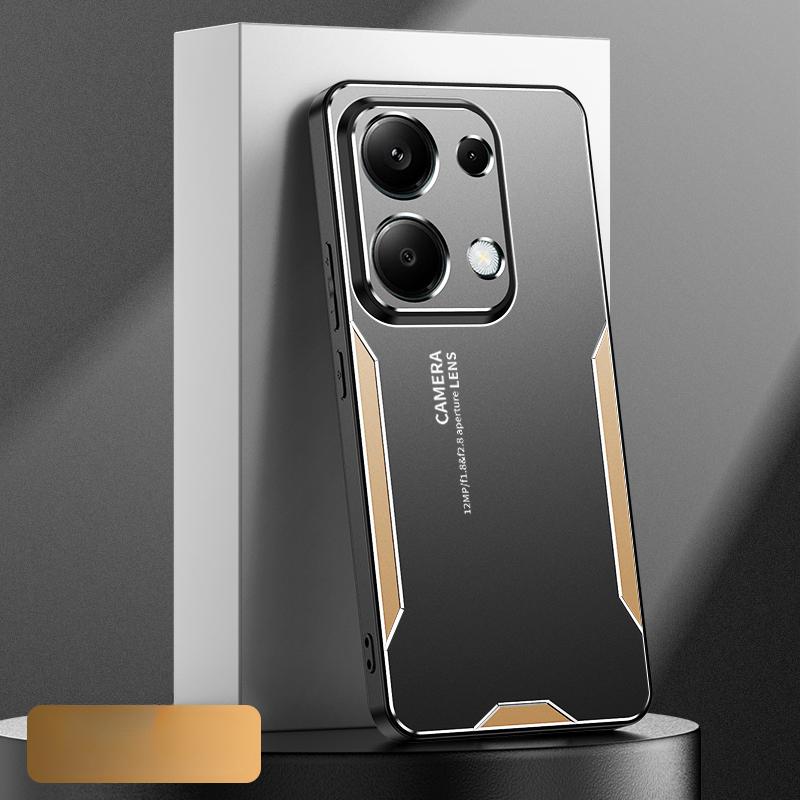 

Для Redmi Note 13 PRO 4G чехол Роскошный металлический противоударный противоударный чехол с лазерной резьбой из алюминиевого сплава для Xiaomi Redmi Note 13 5G 13pro + plus чехлы для телефонов Redmi Note13 4G золотой