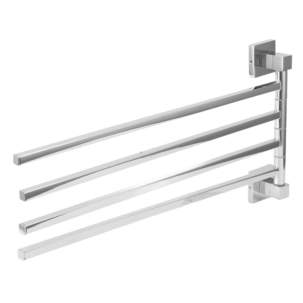 Stainless Steel Towel Rack Bar 180 Degrees  Rotatable Towel Bathrobe Hanger Holder for Bathroom
