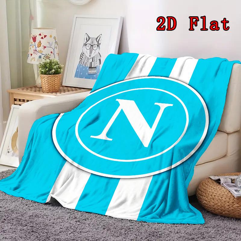 Napoli 2D Flat Pattern Flannel Blanket High Quality All Seasons Warmth and Comfort Perfect for Christmas Gifts.