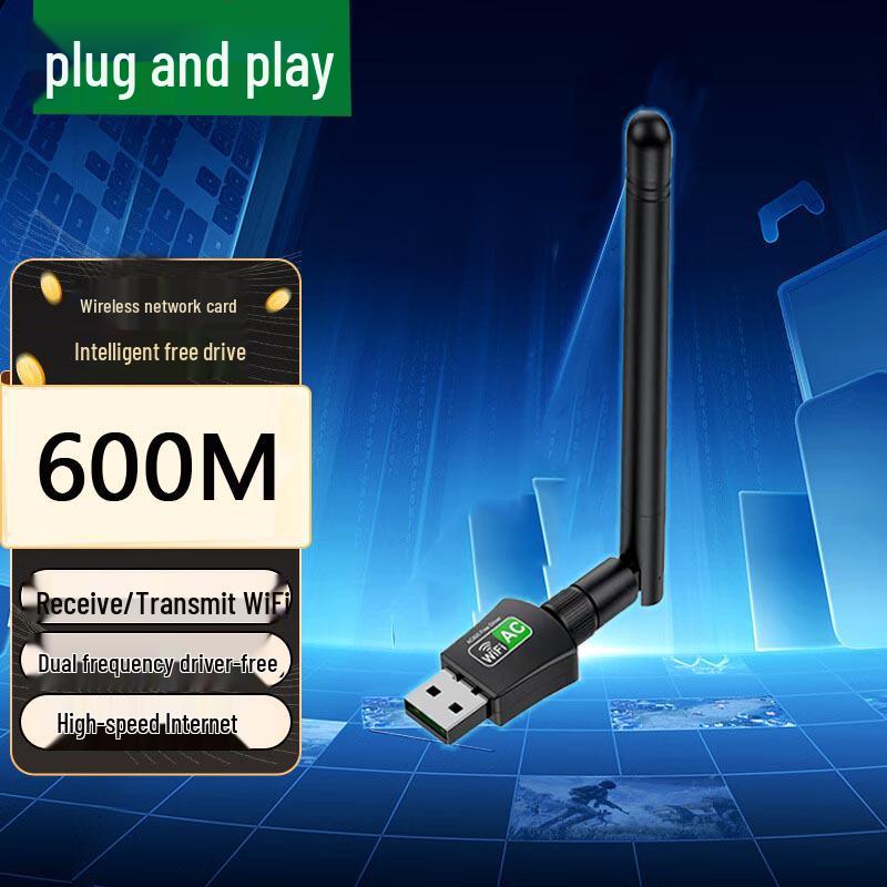 1300M Dual-Band USB WiFi Adapter for Desktop & Laptop - 5G Gigabit Receiver/Transmitter